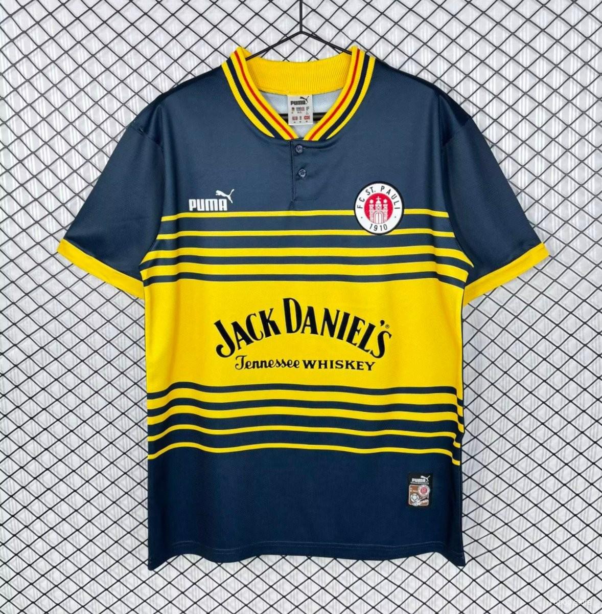 Camiseta de fútbol St. Pauli 1997/98 VISITANTE MANGA CORTA VERSION FAN